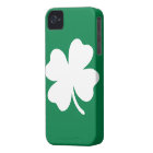 Irish Pride: Green & White Shamrock iPhone Case