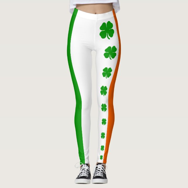 [Irish Pride] Shamrock Flag Leggings (Front)