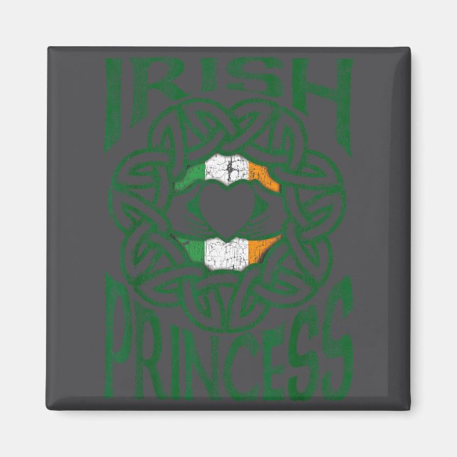 Irish Princess Celtic Knot Claddagh Ring Gift  Magnet (Front)
