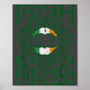 Irish Princess Celtic Knot Claddagh Ring Gift  Poster
