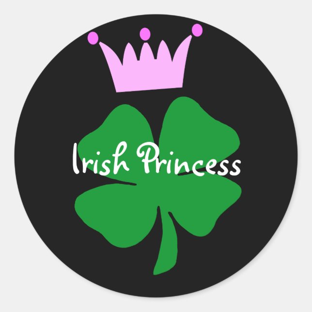Irish Princess Classic Round Sticker (Front)