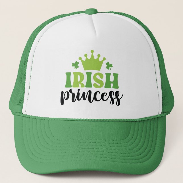 Irish Princess Crown Trucker Hat (Front)