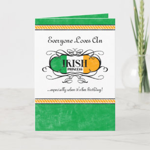 Irish Princess Personalized Card