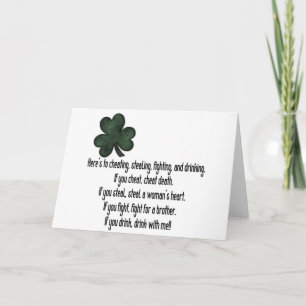 Irish Proverb 3 St. Patrick's Day Greeting Card