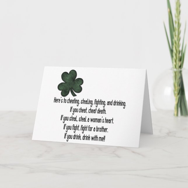 Irish Proverb 3 St. Patrick's Day Greeting Card (Front)