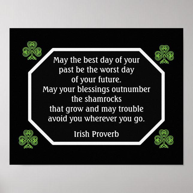 Irish Proverb -Best Day -- Art Print (Front)