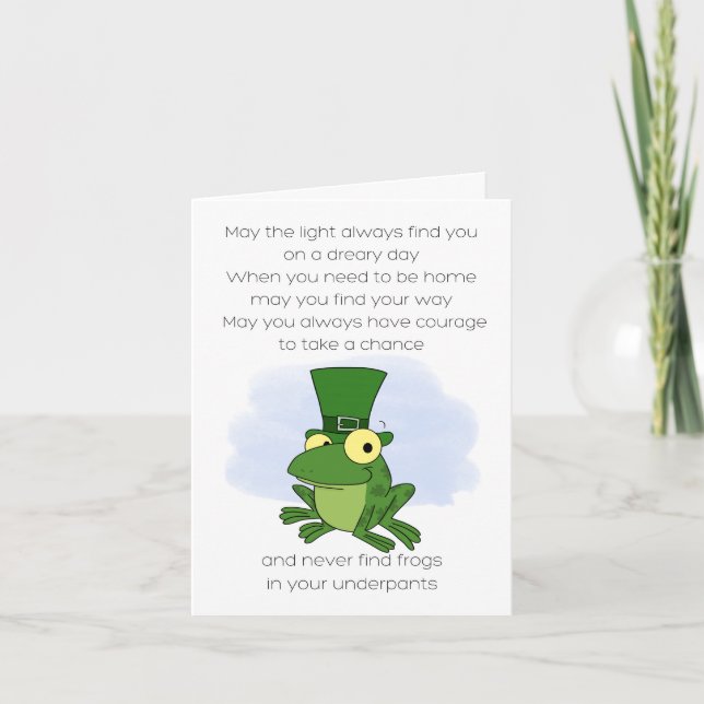 Irish Proverb Frog Card (Front)