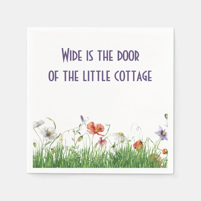 Irish Proverb With Wildflowers Napkin (Front)