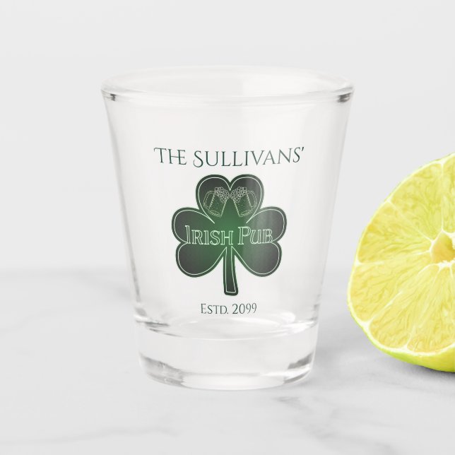 Irish Pub Bar Drinkware Shot Glass (Front)
