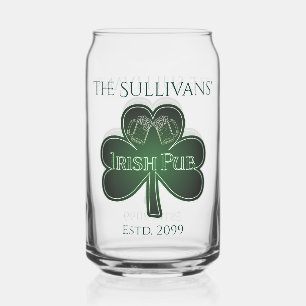 Irish Pub Bar Pint Beer Soda Can Glass Drinkware