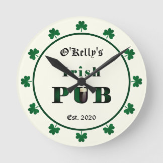 Irish Pub Bar Tavern Acrylic Wall Clock