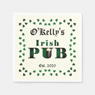 Irish Pub Bar Tavern Cocktail Drink Napkin