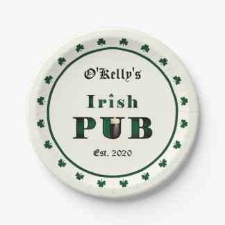 Irish Pub Bar Tavern Paper Party Plates