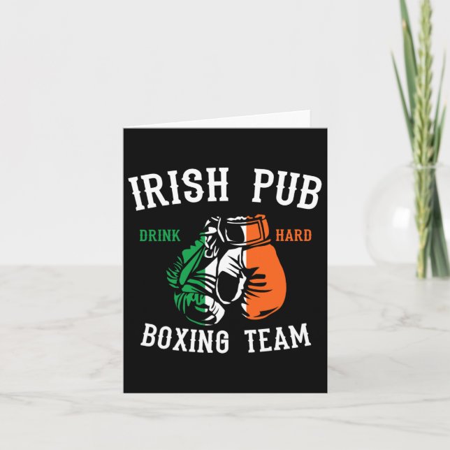 Irish Pub Boxing Team  Card (Front)