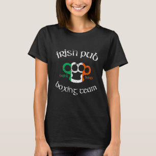 Irish Pub Drink Hard Boxing Team Distressed Tee Gi