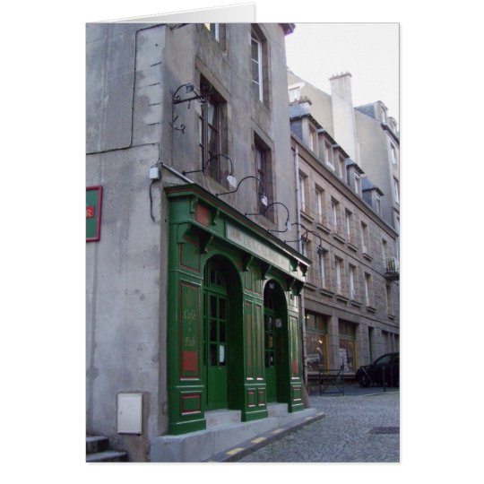 Irish Pub in St. Malo, France Card