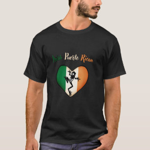 Irish Puerto Rican Tee Ireland Flag Heart Puerto R