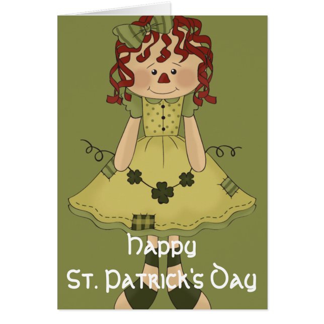 Irish RagDoll d3 Happy St. Patrick's Day Card (Front)