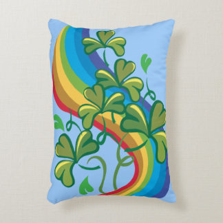 Irish Rainbow and Shamrocks Decorative Cushion