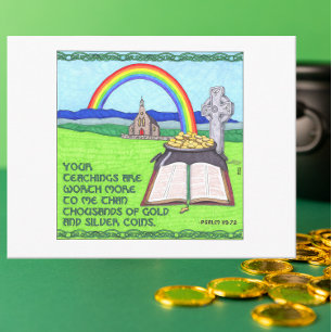 Irish Rainbow Inspirational Postcard