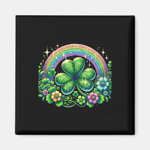 Irish Rainbow Shamrock St Patricks Day Ireland Rai Magnet