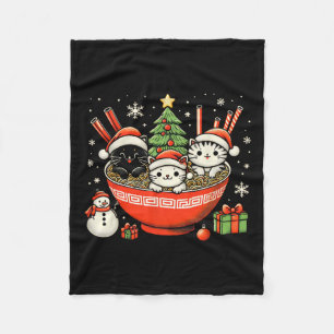 Irish Ramen Cats Cute Anime Christmas For Women Gi Fleece Blanket