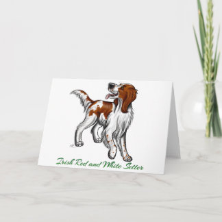 Irish Red and White Setter Card