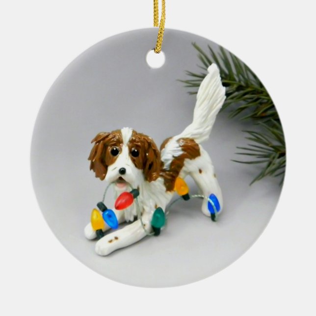  Irish Red and white Setter Christmas Ornament (Front)
