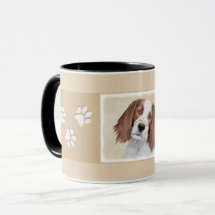 Irish Red and White Setter Painting - Original Art Mug