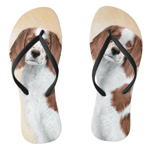 Irish Red and White Setter Painting - Original Art Thongs