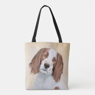 Irish Red and White Setter Painting - Original Art Tote Bag