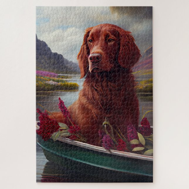 Irish Red on a Paddle: A Scenic Adventure Jigsaw Puzzle (Vertical)