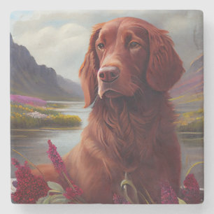 Irish Red on a Paddle: A Scenic Adventure Stone Coaster