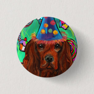 Irish Red Setter 3 Cm Round Badge