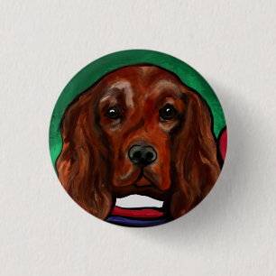 Irish Red Setter 3 Cm Round Badge