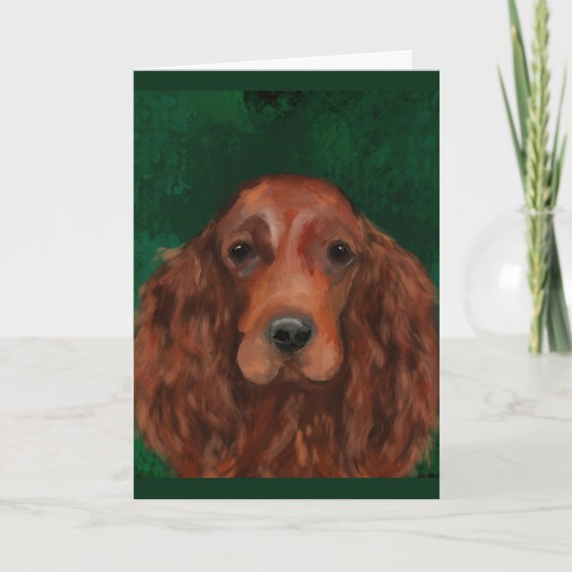 Irish Red Setter Card (Front)