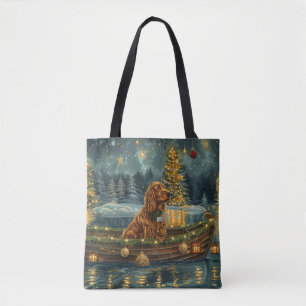 Irish Red Setter Christmas Festive Voyage Tote Bag