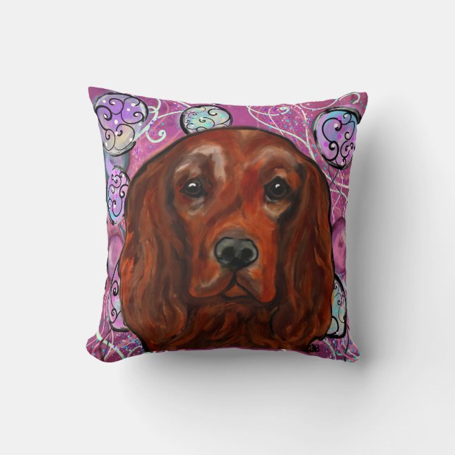 Irish Red setter   Cushion (Front)