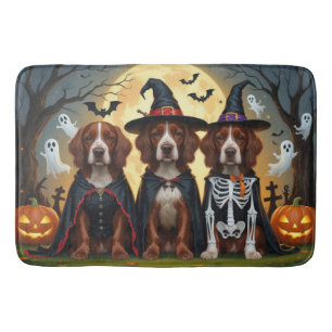 Irish Red Setter Dogs Pumpkin Halloween Funny Bath Mat