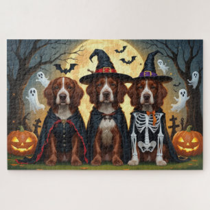 Irish Red Setter Dogs Pumpkin Halloween Funny Jigsaw Puzzle