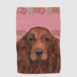 Irish Red Setter Golf Towel