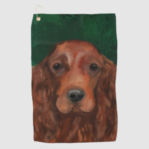 Irish Red Setter Golf Towel