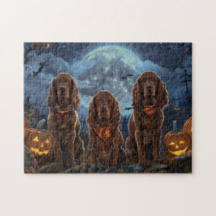 Irish Red Setter Halloween Spooky Jigsaw Puzzle