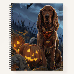 Irish Red Setter Halloween Spooky Notebook