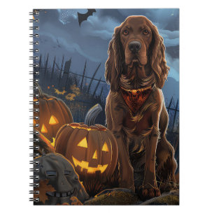 Irish Red Setter Halloween Spooky Notebook