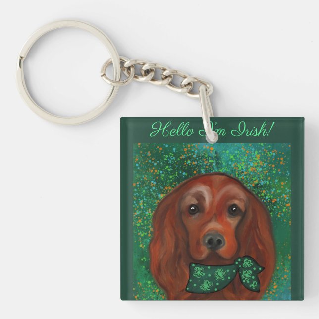 Irish Red Setter      Key Ring (Front)