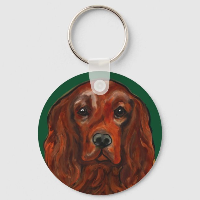 Irish Red Setter  Key Ring (Front)
