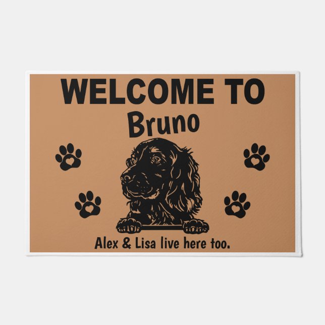 Irish Red Setter Personalized Door Mat Doormat  (Front)