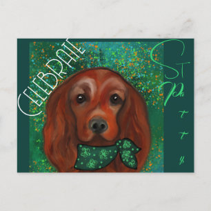 Irish Red Setter     Postcard