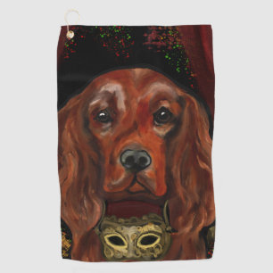 Irish Red Setter    Postcard Golf Towel